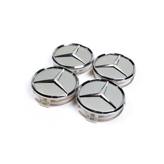 Mercedes Wheel caps 70/75 mm with a ring (4 pcs., gray)