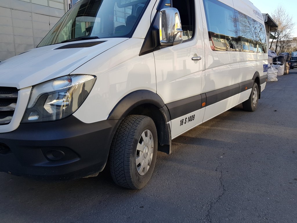 Накладки на арки широкі (4 шт, чорні) для Mercedes Sprinter W906 2006-2018 рр - фото 12