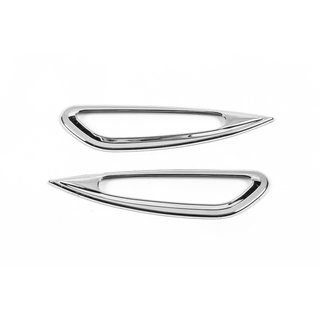 Хром накладки на боковые повторители поворота (2 шт., пластик) BMW X3 E83 2003-2010 гг. фото 2