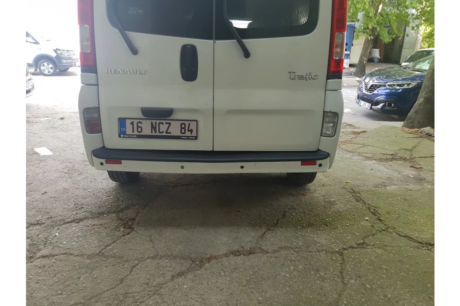 Opel Vivaro 2001–2015 гг. Накладка на задний бампер EuroCap (ABS) Фото 9