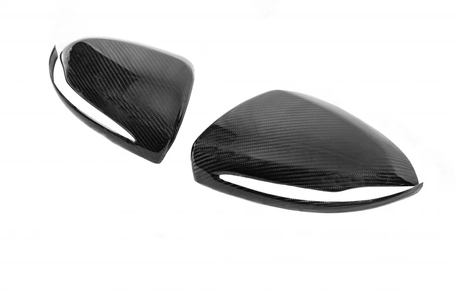 Mercedes C-class W205 2014-2021 гг. Накладки на Зеркала (2 шт, Карбон) Фото 5