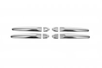 Nissan Micra K13 2011-2016 рр. Накладки на ручки (4 шт., нерж.) фото 2