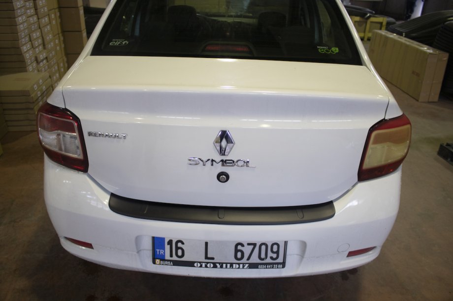 Dacia Logan II 2013-2022 рр. Накладка на задній бампер EuroCap (ABS) Фото 2