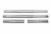 Накладки на пороги OmsaLine тип 2 (4 шт, нержавейка) фото 2