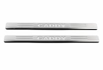 Накладки на дверные пороги OmsaLine (2 шт., нержавейка) фото 2 Накладки на дверные пороги OmsaLine (2 шт., нержавейка) фото 2