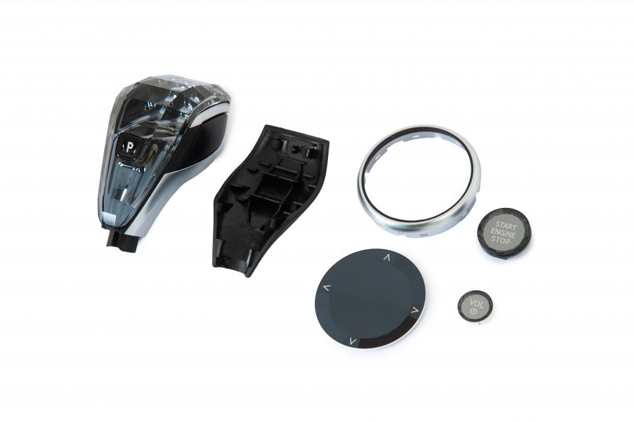 BMW X7 G07 2019- Kit d’éléments en cristal pour intérieur (sélecteur de boîte auto + boutons) Photo 4
