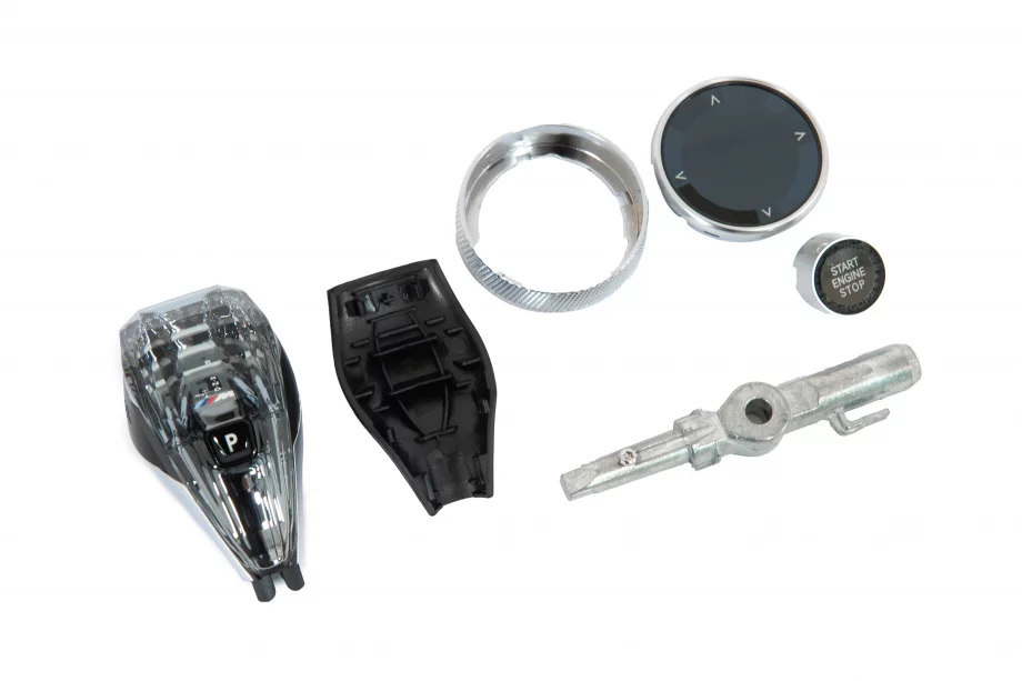 BMW 3-serien F30/F31 2012–2019 Set med kristalinslag för interiören (automatväxelväljare + knappar) Foto 4