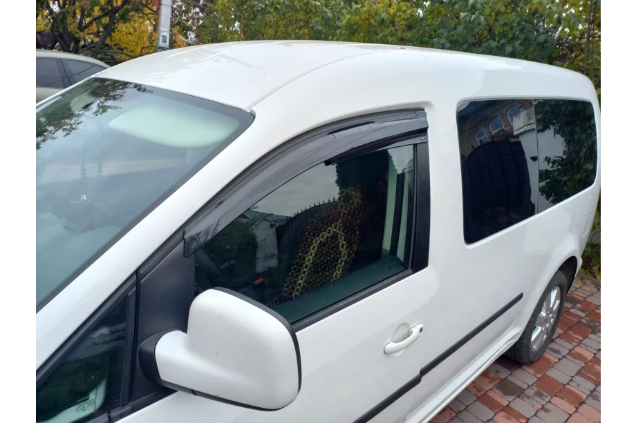 Volkswagen Caddy 2004-2010 гг. Ветровики на окна (2 шт., Sunplex Sport) Фото 10