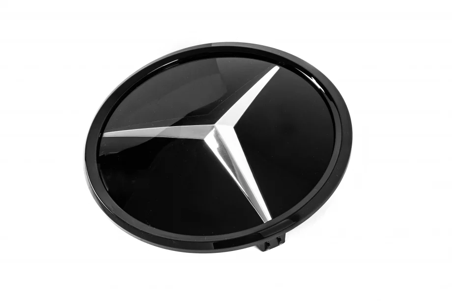Mercedes C-klasse W204 2007–2015 Voor-embleem onder glas, zwarte rand a2048806406 Foto 2