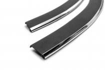 Накладки на арки з хром смужкою (6 шт, чорні) фото 4
