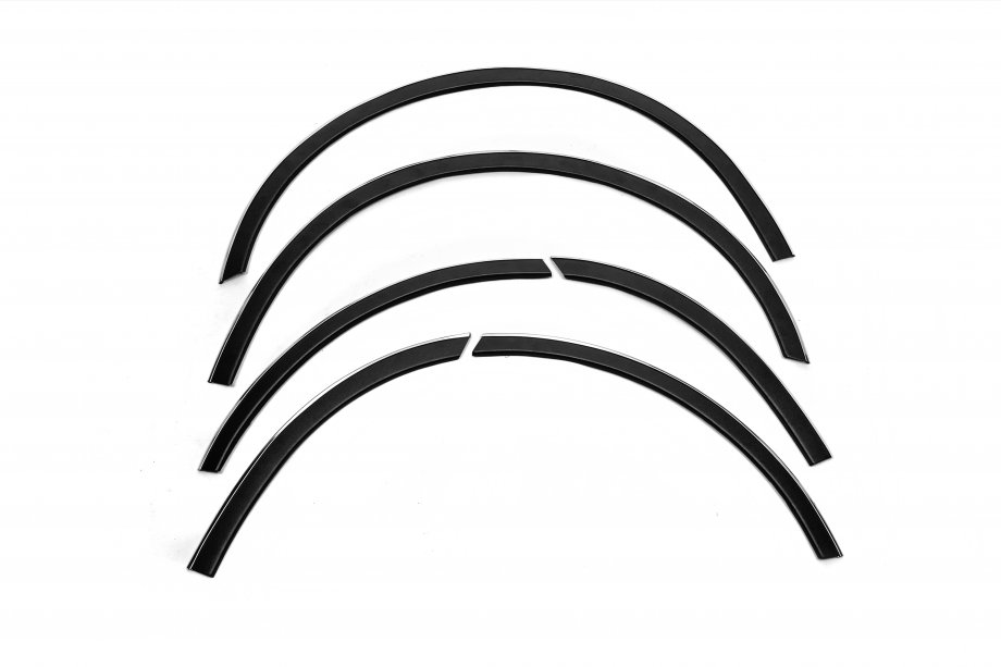 Накладки на арки з хром смужкою (6 шт, чорні) Image Накладки на арки з хром смужкою (6 шт, чорні) Image