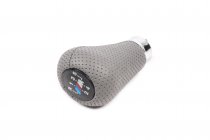 Ручка КПП OEM (кожзам, серая перфорация) фото 1 Ручка КПП OEM (кожзам, серая перфорация) фото 1