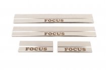 Ford Focus I 1998-2005 гг. Накладки на пороги Carmos V1 (4 шт, нержавейка) фото 3