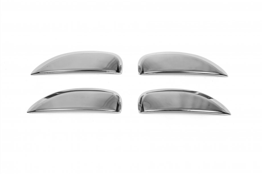 Renault Logan MCV 2013-2022 гг. Хромированные Накладки на Ручки (4 шт., Нержавейка) Carmos - Турецкая Нержавеющая Сталь Фото 2