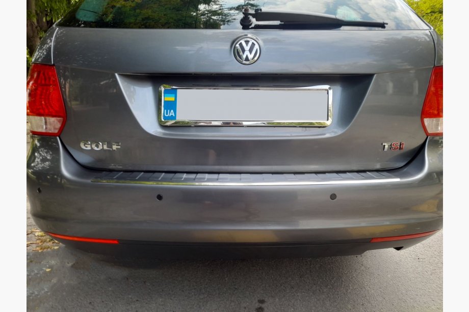 Volkswagen Golf 5 2003-2009 гг. Накладка на задний бампер Carmos нержавейка Универсал Фото 8