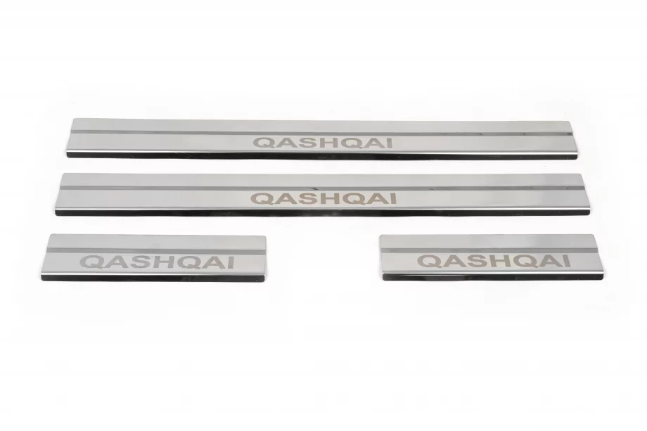 Nissan Qashqai 2010-2014 Seuils de porte inox Carmos V1 lot de 4 Photo 6