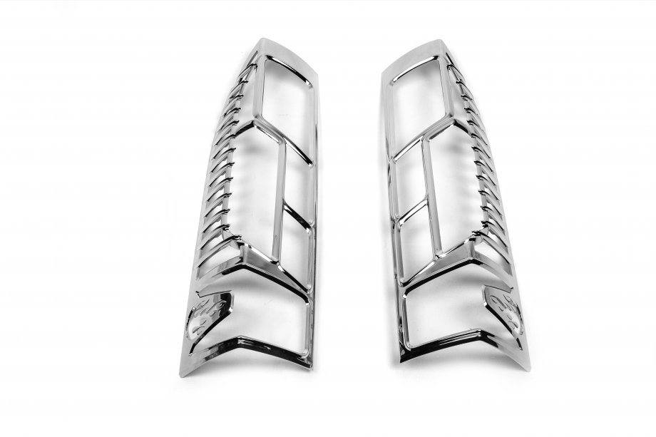 Opel Movano 2021- Chrome Tail Light Covers with Curve (2 pcs, Plastic) Photo 2