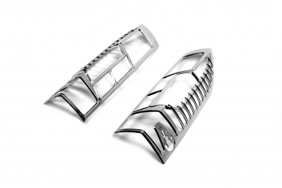 Opel Movano 2021- Chrome Tail Light Covers with Curve (2 pcs, Plastic) Photo 3