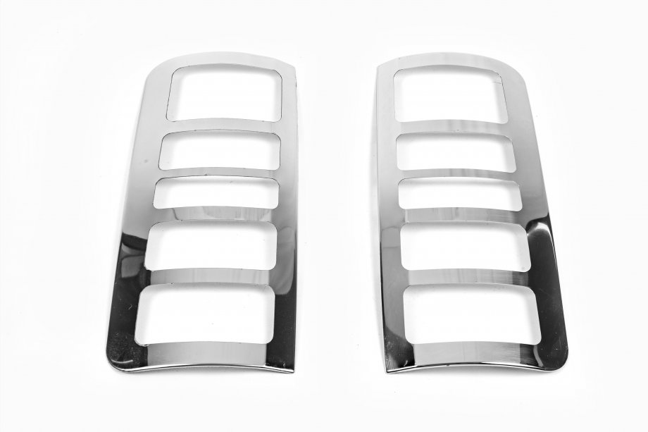 Ford Connect 2002–2006 гг. Хромированные накладки на задние фонари (2 шт., нержавейка) Carmos - Турецкая сталь Фото 4