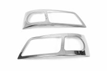 Хромированные накладки на передние фары (2 шт., нержавейка) фото 2 Хромированные накладки на передние фары (2 шт., нержавейка) фото 2