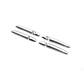 Хром Накладки на Ручки с Полоской (4 шт, Пластик) Mercedes Sprinter W906 2006-2018 гг. фото 3