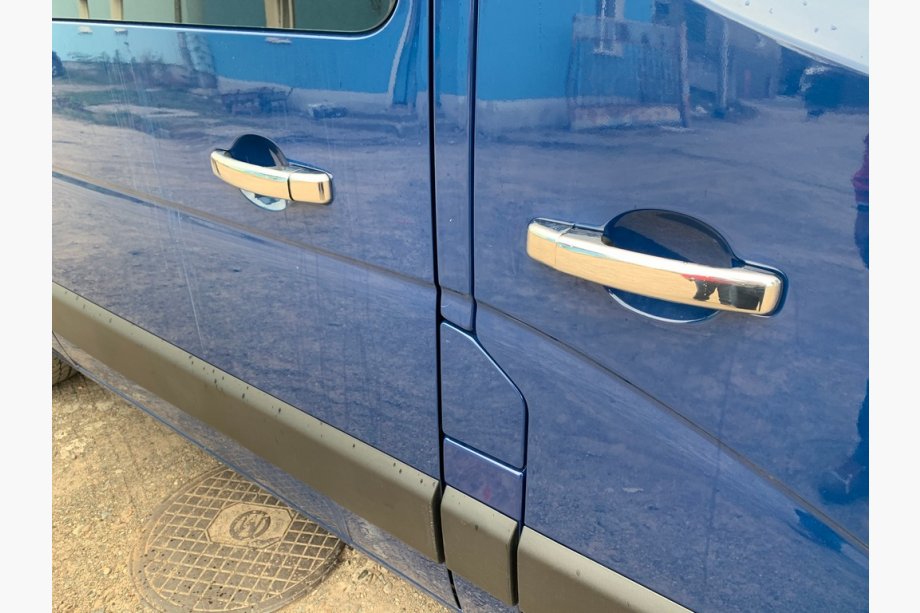 Opel Vivaro 2015-2019 гг. Хромированные Накладки на Ручки (4 шт) 1 Отверстие, Carmos - Турецкая сталь Фото 4