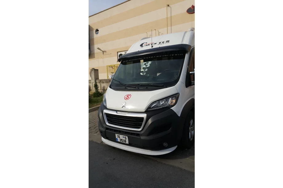 Fiat Ducato 2006-2025 гг. Козырек на лобовое стекло (черный глянец, 5мм) Фото 18