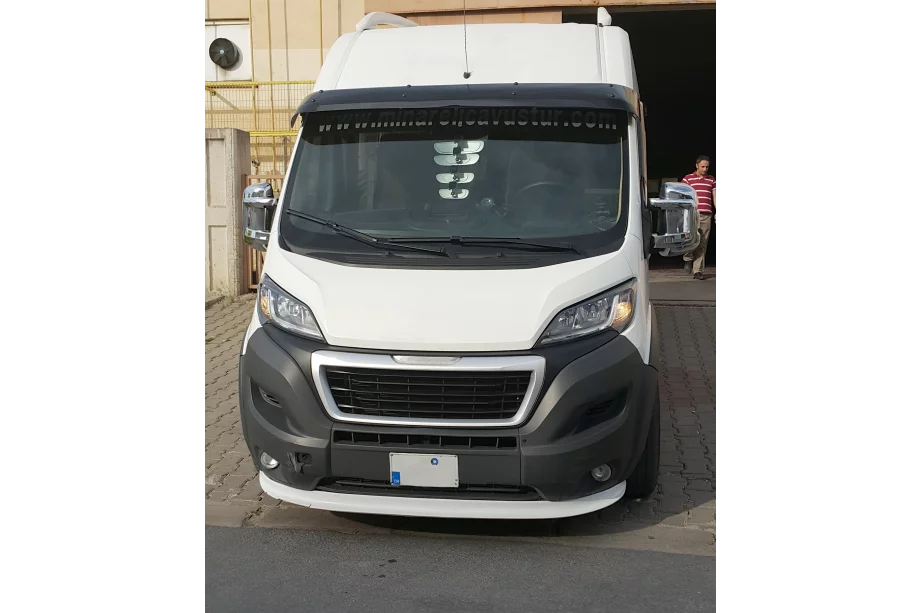 Fiat Ducato 2006-2025 гг. Козырек на лобовое стекло (черный глянец, 5мм) Фото 20