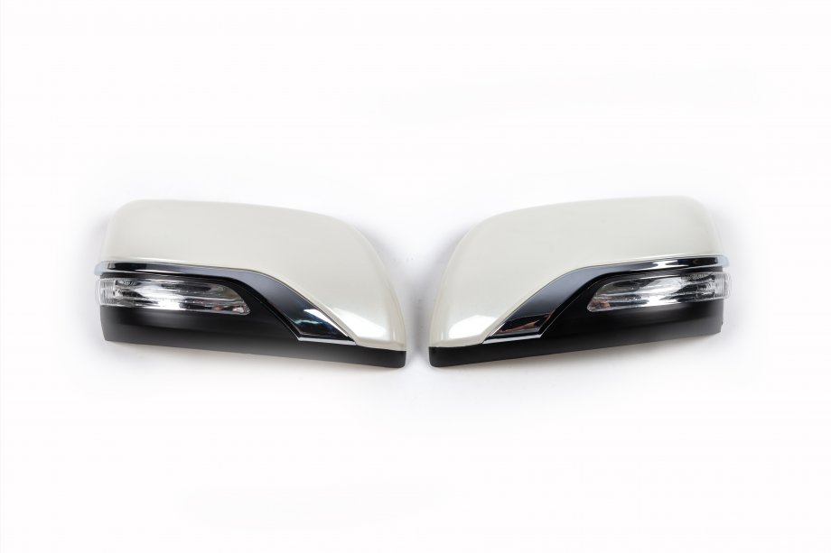 Toyota Land Cruiser Prado 150 2009-2023 Spiegelkappen (mit Blinker, Style 2016) Schwarz Foto 2