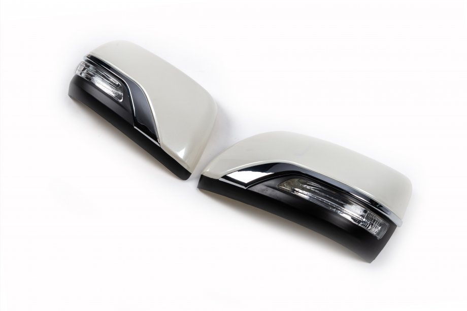 Toyota Land Cruiser Prado 150 2009-2023 Spiegelkappen (mit Blinker, Style 2016) Schwarz Foto 3