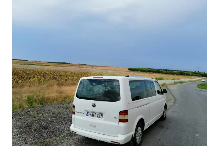 Volkswagen T6 2015-2024 гг. Интегрированные рейлинги (хром) Короткая База Фото 5