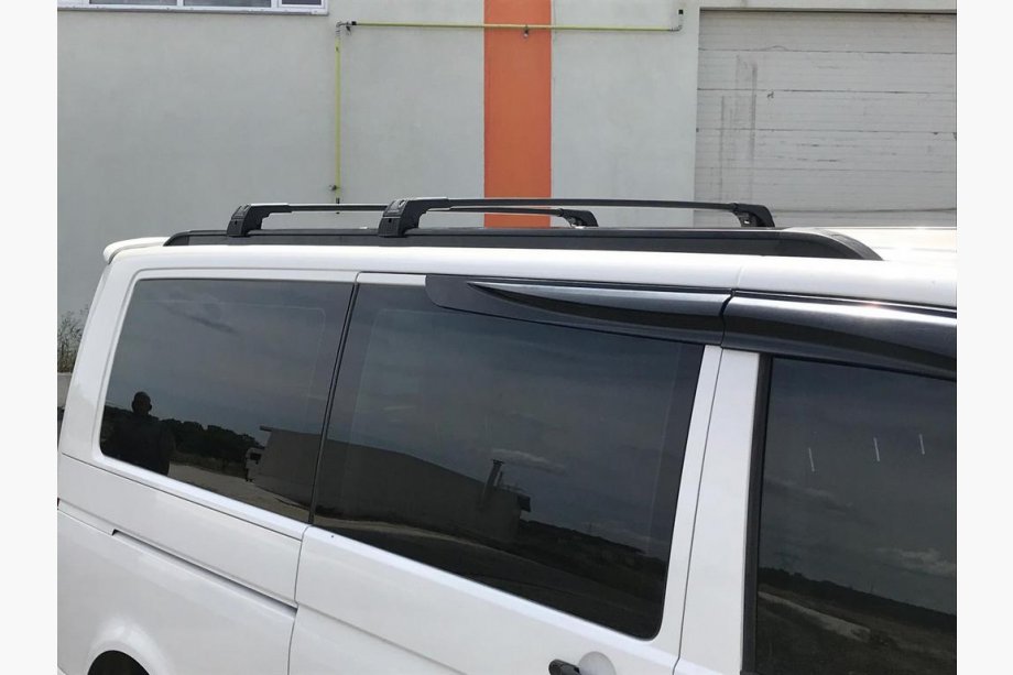 Volkswagen T5 Multivan 2003-2010 рр. Інтегровані рейлінги (чорні) Коротка база Фото 10