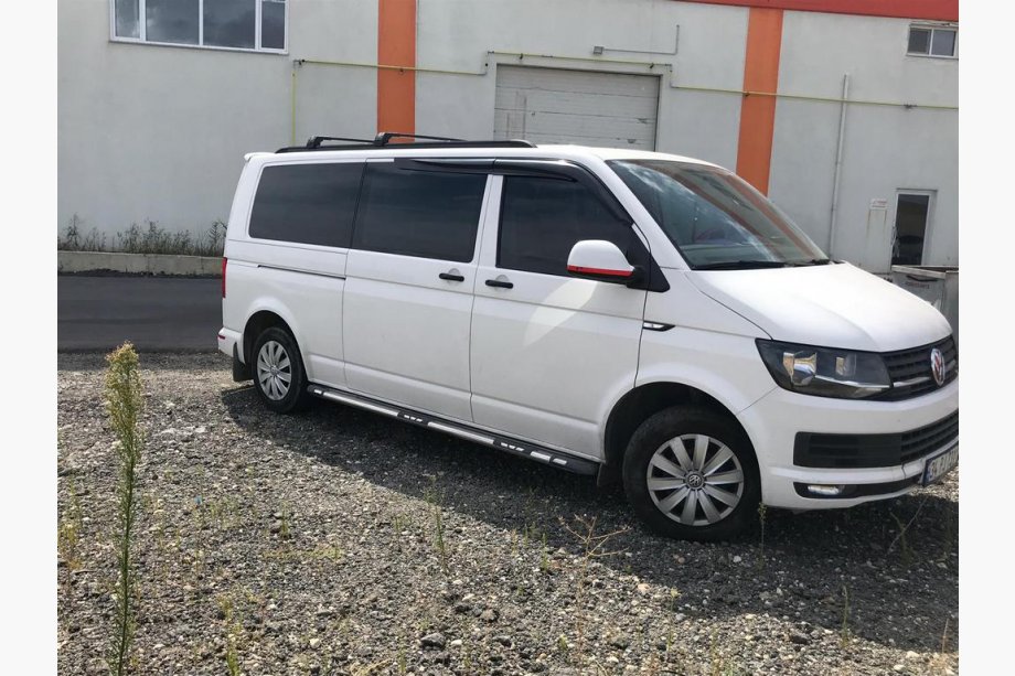 Volkswagen T5 Multivan 2003-2010 рр. Інтегровані рейлінги (чорні) Коротка база Фото 12