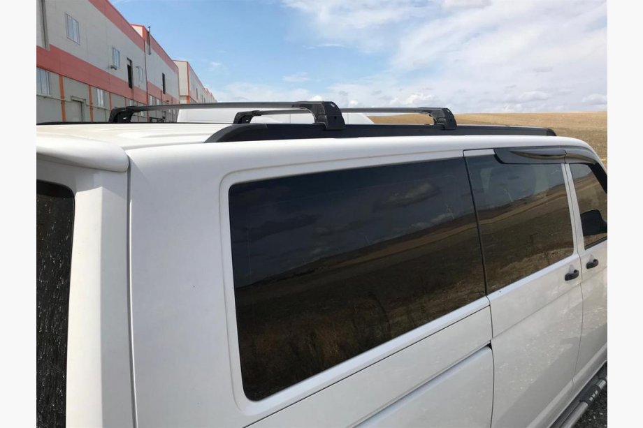 Volkswagen T5 Multivan 2003-2010 рр. Інтегровані рейлінги (чорні) Коротка база Фото 26