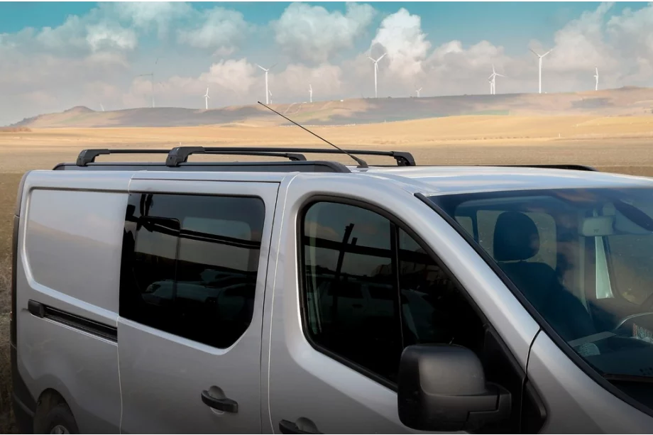 Fiat Talento 2016- гг. Интегрированные рейлинги (черные) Короткая База Фото 3