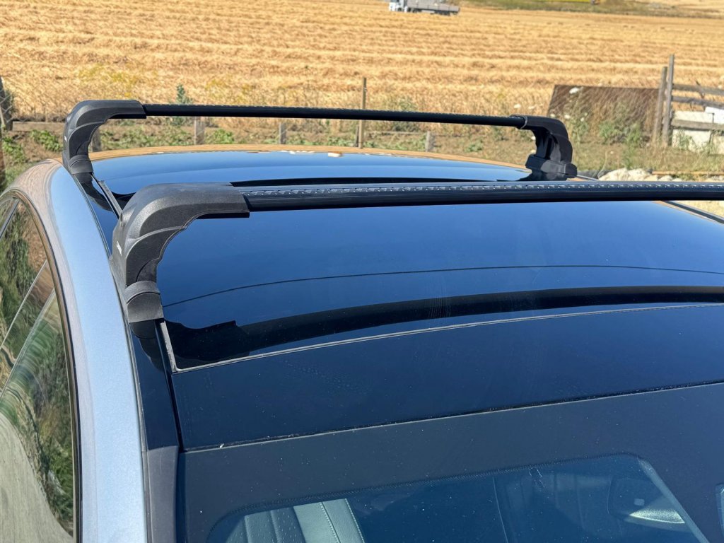 Багажник (поперечини) в штатні місця Ecem V3 (2 шт) Чорний для Volkswagen T6 2015-2024 рр - фото 1