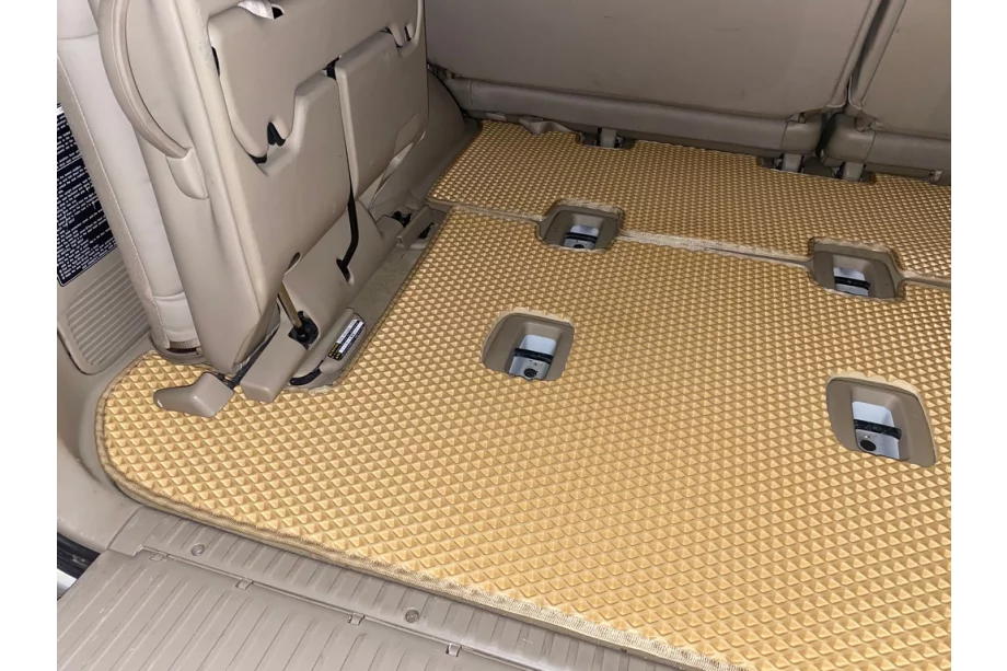 Toyota Land Cruiser 100 1998-2007 Alfombrilla de maletero 2 uds Beige (EVA, 7 plazas) Foto 3