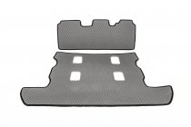 Toyota Land Cruiser 200 2007-2021 рр. Килимок багажника 2 шт (EVA, 7 місць, сірий) фото 1