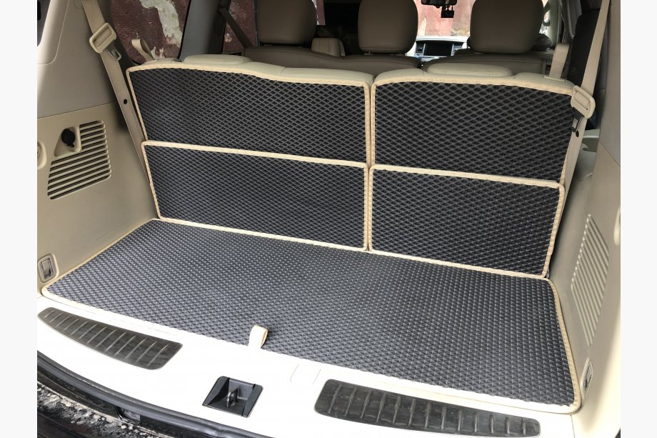 Nissan Armada 2016-2024 рр. Килимок багажника 5 частин (EVA, чорний) Фото 7