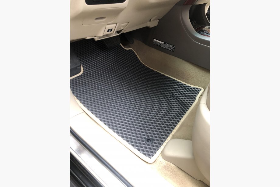 Toyota Land Cruiser Prado 120 2002-2009 EVA Floor Mats (2 Rows, Black) Photo 2