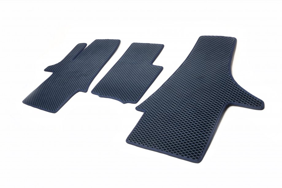 Volkswagen T5 Caravelle 2004-2010 гг. Коврики EVA (синие, передние, для 1+1) Image