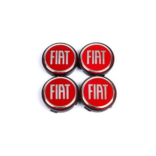 Колпачки на диски 57/55.5 мм красные (комплект 4 шт.) фото 4