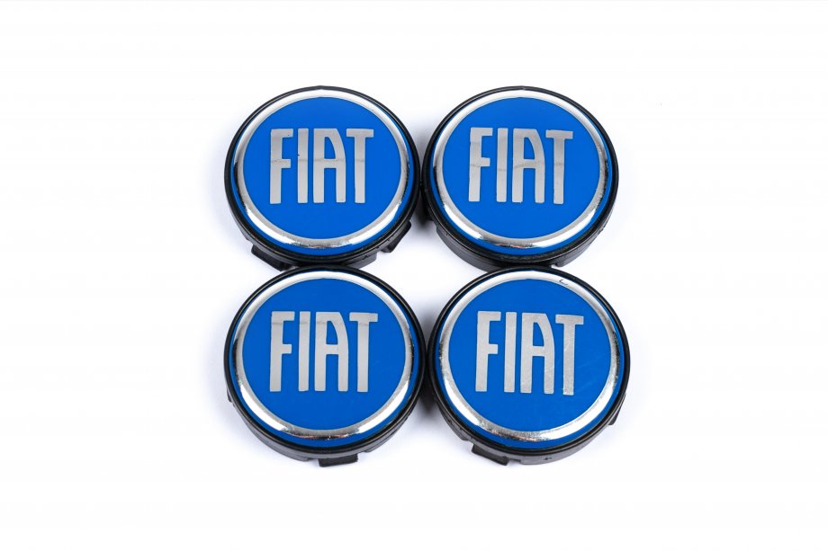 Fiat Ковпачки на диски 57/55.5 мм сині (4 шт) Фото 2