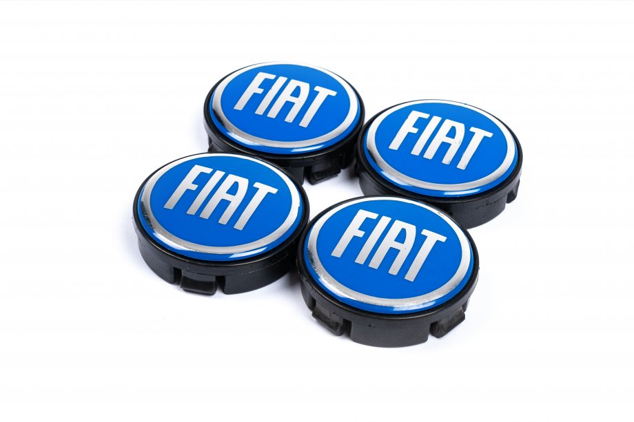 Fiat Ковпачки на диски 57/55.5 мм сині (4 шт) Фото 3