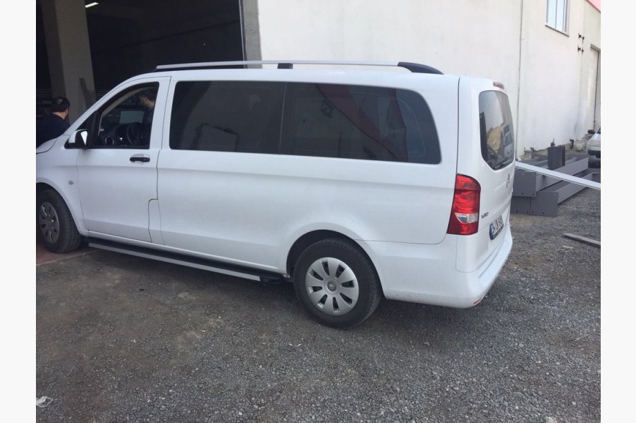 Mercedes Vito/V-class W447 2014- гг. Рейлинги ELITE Хром (Пластиковая Ножка) Короткая База (Compact) Фото 10