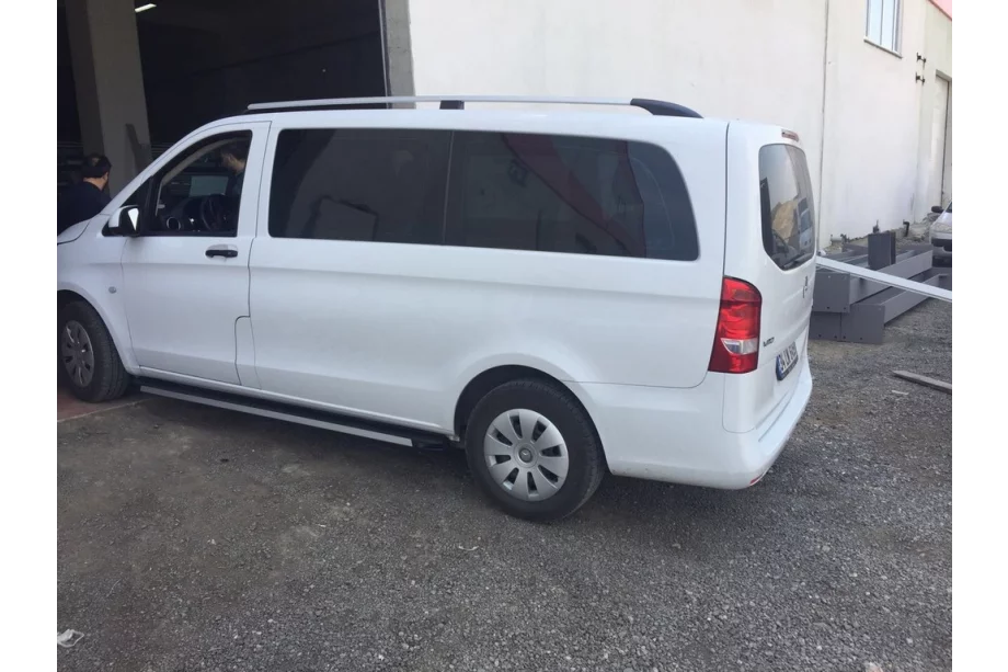 Mercedes Vito W639 2004–2014 Hromēti jumta reliņi Elite (plastmasas kājas) Foto 7
