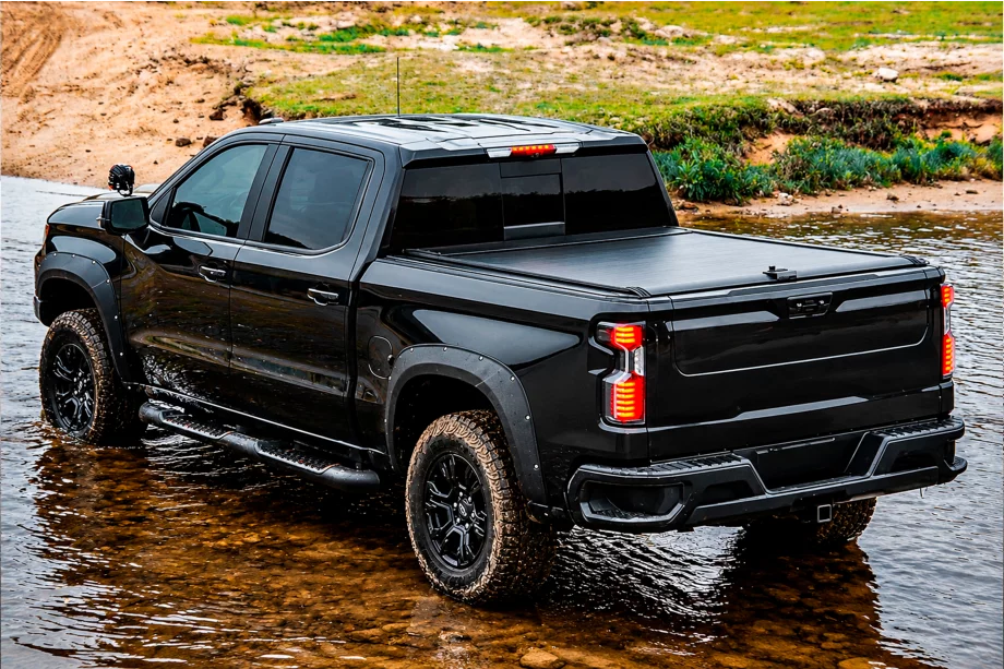 Toyota Hilux 2015- Rideau de benne OEM (2015-2020, manuel avec poignée et serrure) Photo 24