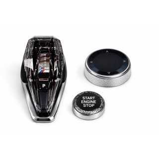 Комплект хрустальных элементов салона (селектор АКПП + кнопки) фото 4