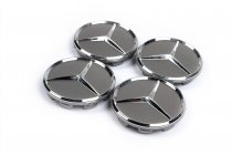 Mercedes-Benz Колпачки на диски 62/69 мм без кольца (4 шт, серые) фото 2