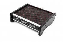 Volkswagen T4 Transporter 1990-2003 рр. Полиця на панель (Чорна з червоною ниткою) фото 2